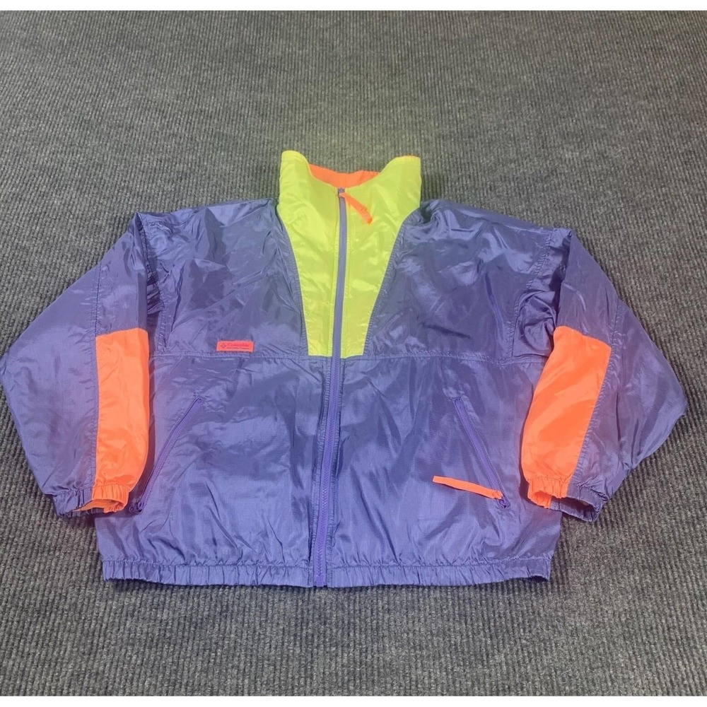 VTG Columbia Jacket Womens Extra Large Blue Nylon Removable Liner Bugaboo Hiking